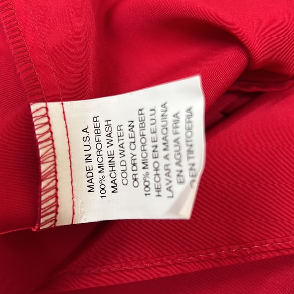 Sz L Moretti USA Guadalupe Red Short Sleeve Button Down Shirt NWOT - Picture 5 of 8